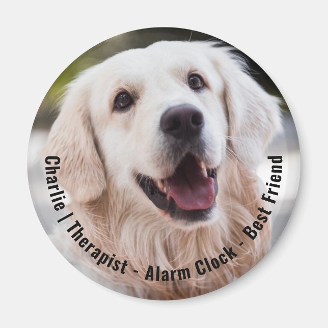 Foto für niedliche Wangen-Sentimental-Hunde-Namen- Magnet (Vorne)