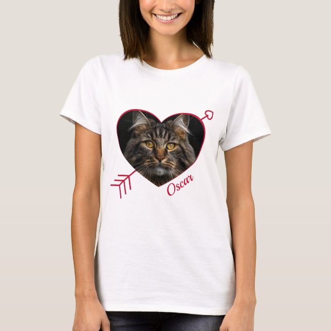 Foto für personalisierte Heimtiere und Name T-Shirt (Vorderseite)
