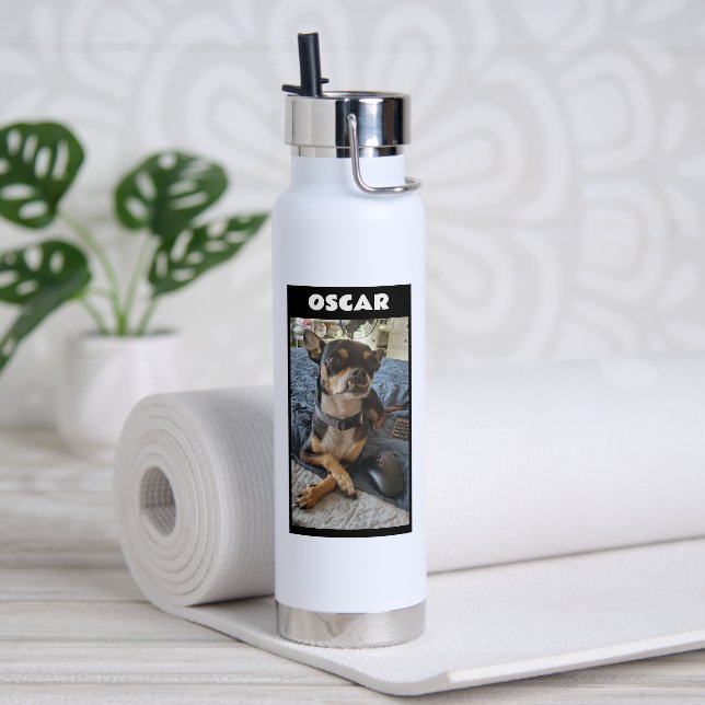 Foto für personalisierte Heimtiere und Name Trinkflasche (Yoga)