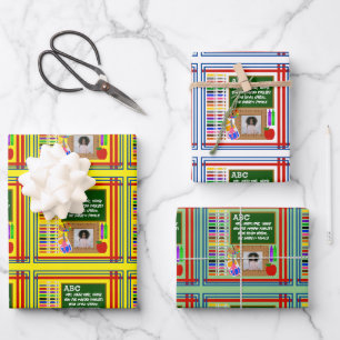 Foto für personalisierte Lehrer Geschenkpapier Set