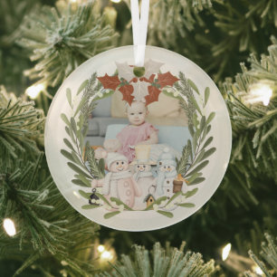 Foto für Personalisierte Snowmen Ornament Aus Glas