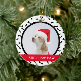 Foto für Red Custom Dog Name Keramik Ornament