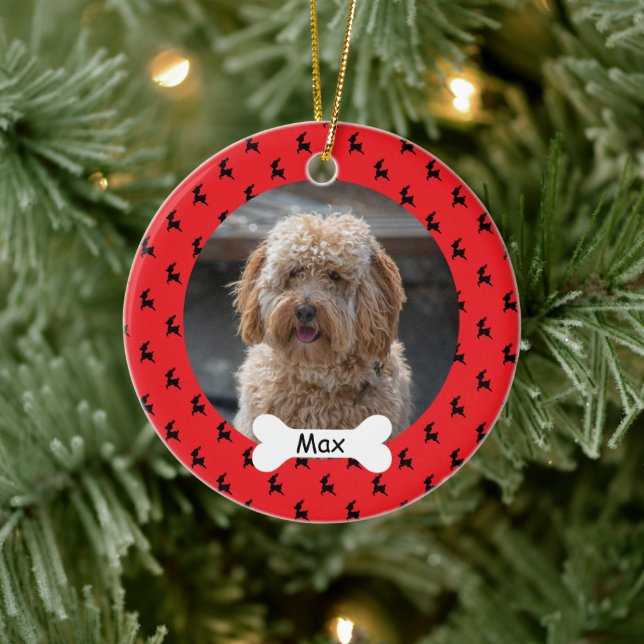 Foto für Red Rentier Custom Pet Puppy Dog Keramik Ornament (Baum)