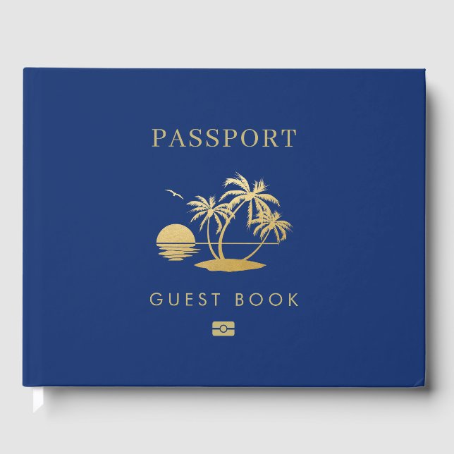 Foto für Reisen Theme Beach Hochzeitspass Gästebuch (Vorderseite)