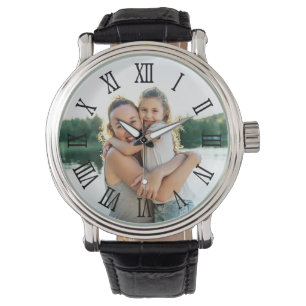 Foto für römische Zahlen in Schwarz für den Vater Armbanduhr