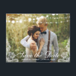Foto für Save the Date Spitzen- und String-Lichter Ankündigungspostkarte<br><div class="desc">Save the Date Spitzen- und String Lights Foto Postkarte</div>