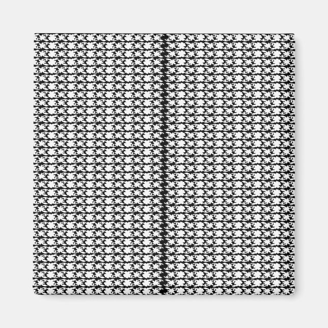 Foto für Schwarz-Weiß-Muster Magnet (Vorne)