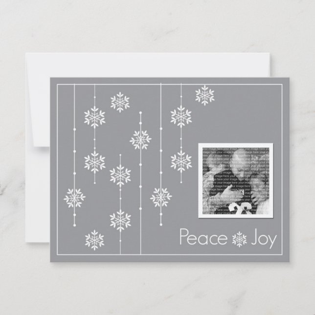 Foto für Snowflakes Feiertagskarte (Vorderseite)