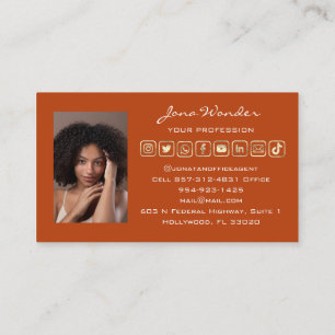 Foto für Social Media-Logos QR-Code Makeup Artist Visitenkarte