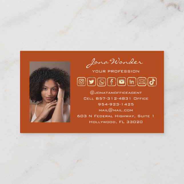 Foto für Social Media-Logos QR-Code Makeup Artist  Visitenkarte (Rückseite)
