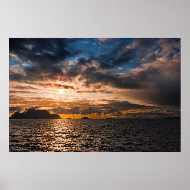 Foto für Sonnenuntergänge im Nordseeraum. Alesund, Poster (Vorne)
