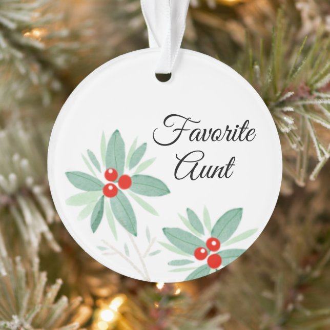 Foto für Tante Holiday Ornament (Baum)