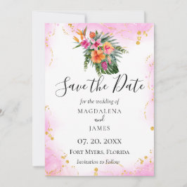 Foto für tropische Flora Save The Date