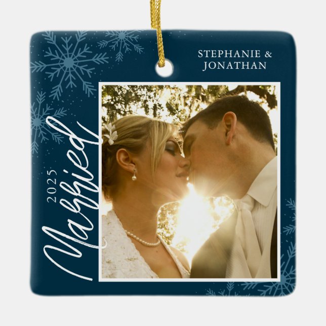 Foto für Verheiratete Schneeflocken Keramikornament (Vorderseite)