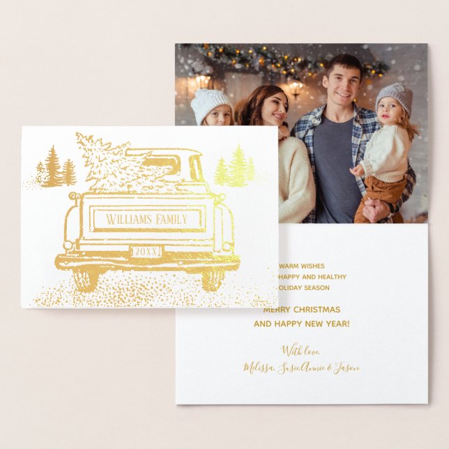 Foto für Vintage Weihnachtsfahrten Folienkarte (Anzeige)