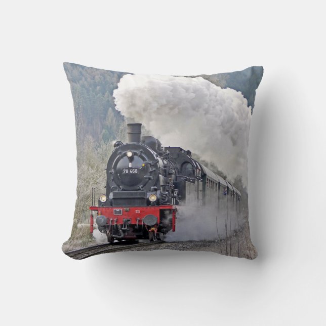 Foto für Vintage Zugdampflokomotive Kissen (Vorderseite)