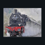 Foto für Vintage Zugdampflokomotive Postkarte<br><div class="desc">Eine Dampflokomotive ist eine Lokomotive, die ihren Power durch einen Dampfzug-Motor produziert. Diese Lokomotiven werden durch das Verbrennen brennbarer Materialien - in der Regel Kohle, Holz oder Öl - zur Dampferzeugung angetrieben. Die meisten Dampflokomotiven wurden in den 80er Jahren aus dem Linienverkehr ausgeschickt, obwohl einige weiterhin auf touristischen und historischen...</div>