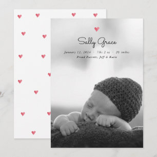 Foto für Wasserfarben Geburtsankündigung Ankündigung