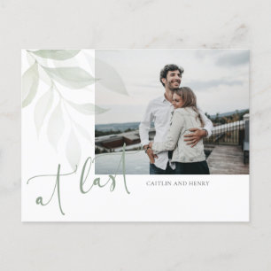Foto für Wasserfarben Hochzeit Sichern Sie das Dat Postkarte