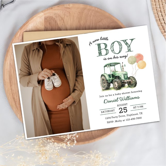 Foto für Wasserfarbenzug Boy Baby Dusche Einladung (Von Creator hochgeladen)
