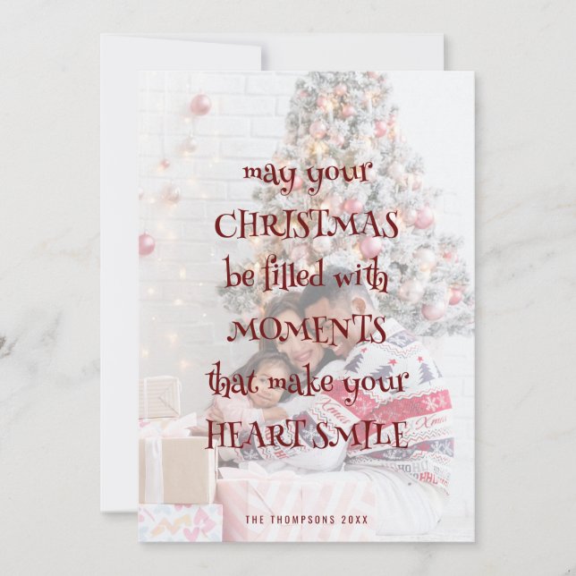 Foto für Weihnachten Künstlerischer Text (Vorderseite)