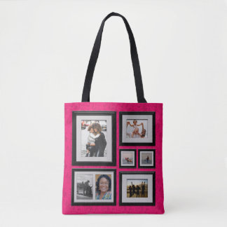 Foto-Galerie-Tasche mit rosa Hintergrund Tasche