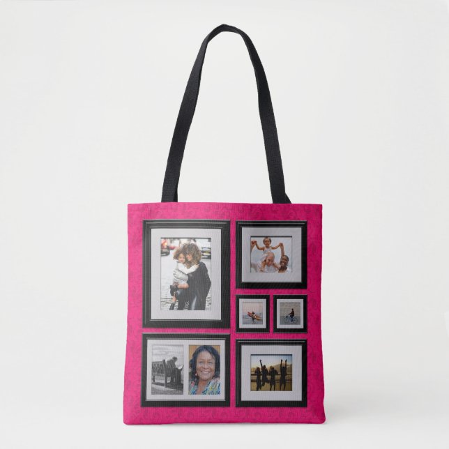 Foto-Galerie-Tasche mit rosa Hintergrund Tasche (Vorderseite)