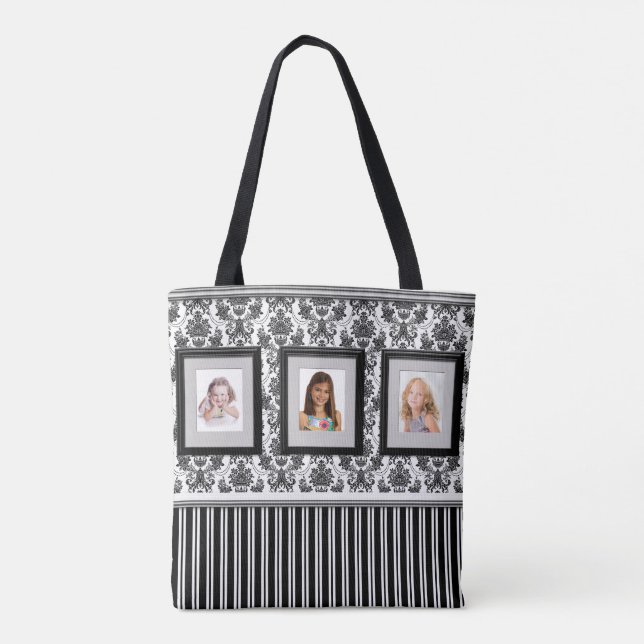 Foto-Galerie-Tasche mit Schwarzweiss-Hintergrund Tasche (Rückseite)