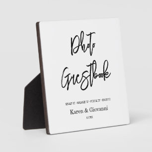 Foto-Gästebuch Hochzeitsschild Tischplatte Schild Fotoplatte