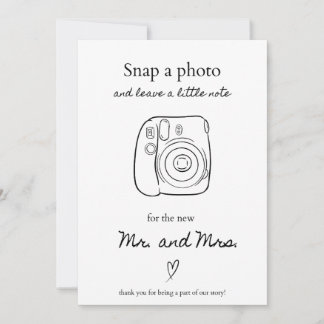 Foto Gästebuch Minimalistisch Wedding Sign Einladung