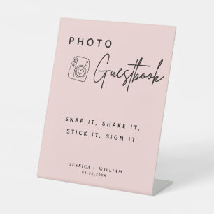 Foto Gästebuch Snap It Shake it Stick It Sign it Sockelschild