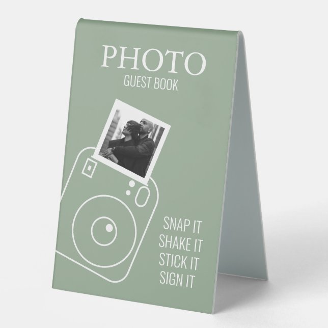 Foto Gästebuch Tischaufsteller (Vorderseite)