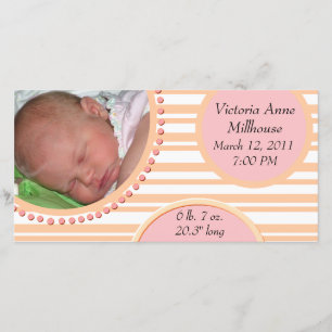 Foto-Geburts-Mitteilung Ankündigung