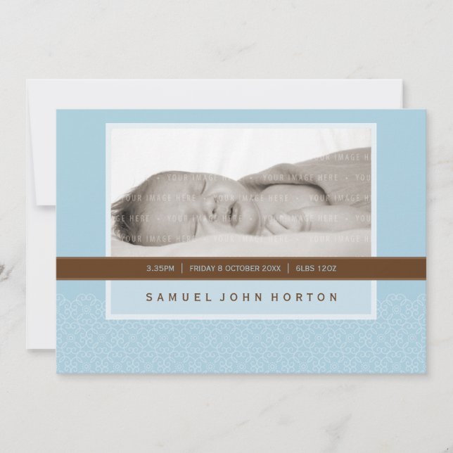 FOTO GEBURTSANKÜNDIGUNG: süß gesagt 4L Einladung (Vorderseite)