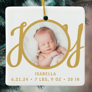 Foto-Geburtsstatistik Babyname Goldschrift Andenke Keramikornament
