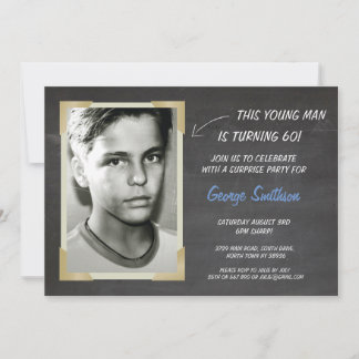 Foto Geburtstag Vintager Chalk Einladungen