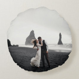 Foto-Gedächtnis Hochzeitssache Rundes Kissen