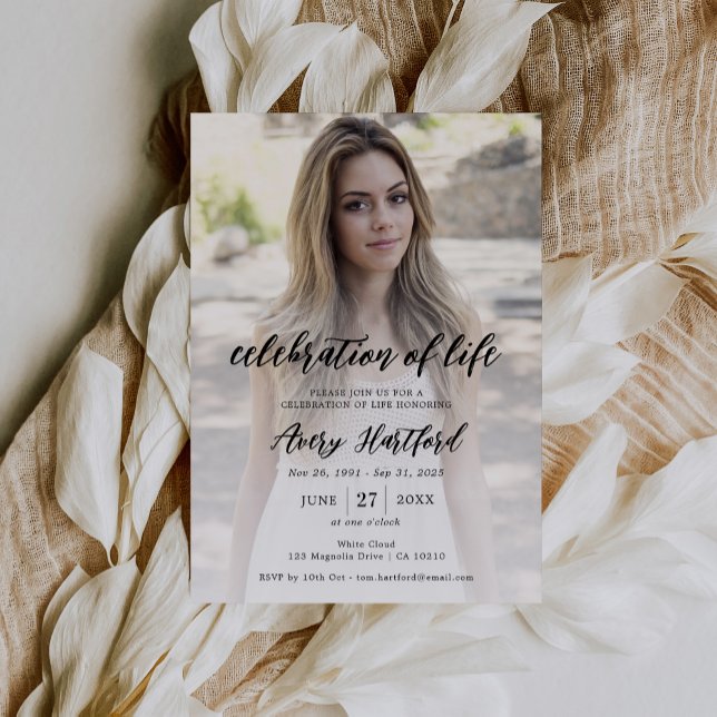 Foto-Gedächtnisfeier zum Tode Einladung (Von Creator hochgeladen)