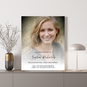 Foto-Gedenk-Tribut Tod Trauerfeier  Poster