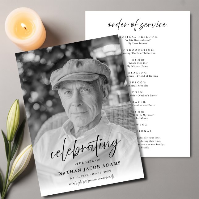 Foto Gedenkfeier Beerdigung Reihenfolge des Dienst Programm (Von Creator hochgeladen)