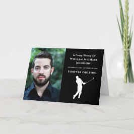 Foto-Gedenkfeier für immer Golf Dankeskarte