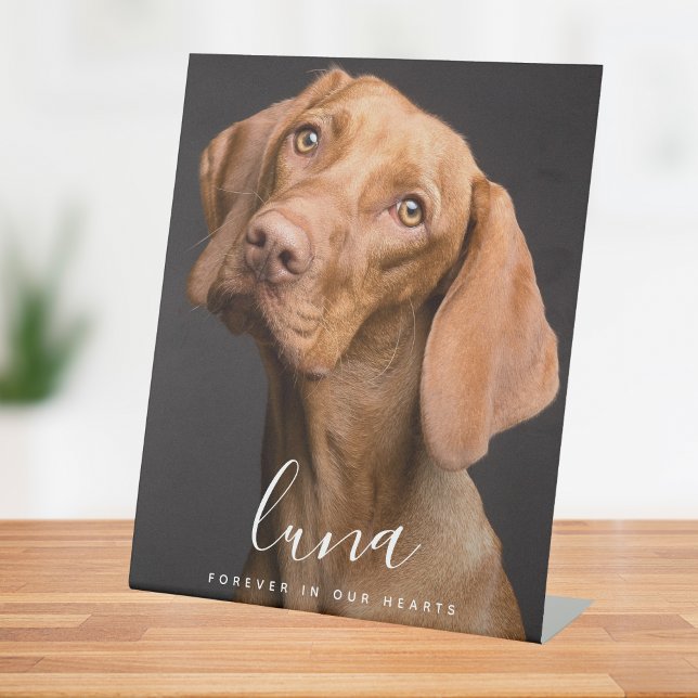 Foto-Gedenkfeier Sockelschild (Pet Photo Memorial Sign)