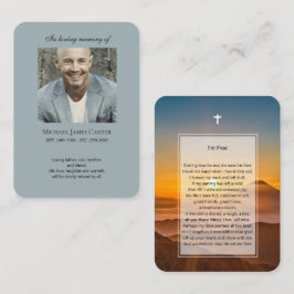 Foto-Gedenkstätte Ich bin Gratis Gebet mit Kreuz-K Visitenkarte