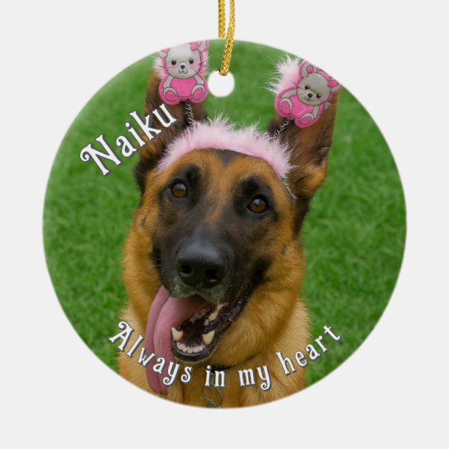 Foto-Gedenkveranstaltung Keramik Ornament (Vorne)