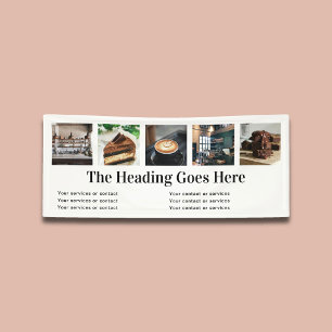 Foto Geschäft Vintage Serif Minimalistisch Weiß Banner