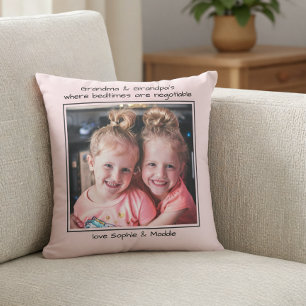 Foto-Geschenk für Großeltern Schlafenszeiten sind Kissen