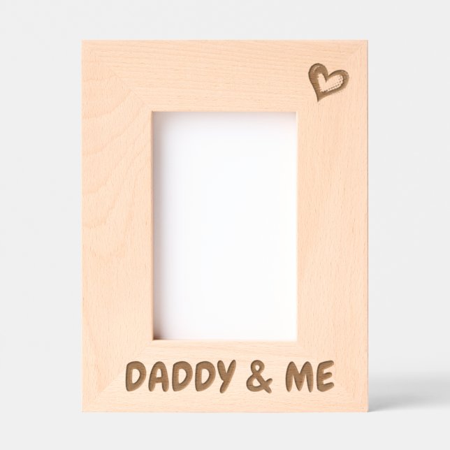 Foto-Geschenk für Vater, Daddy & Me Bilderrahmen, Geätzte Rahmen (Vorderseite)