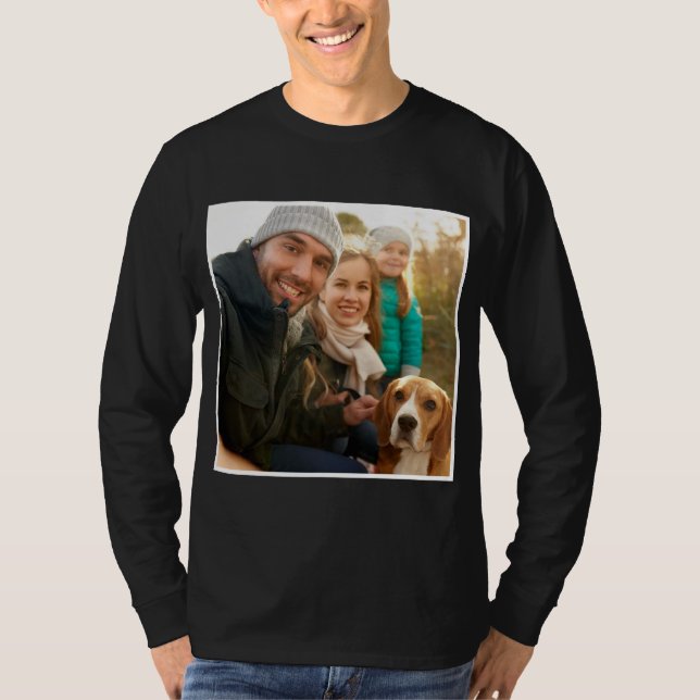 Foto Geschenk | Modernes Personalisiertes Foto T-Shirt (Vorderseite)