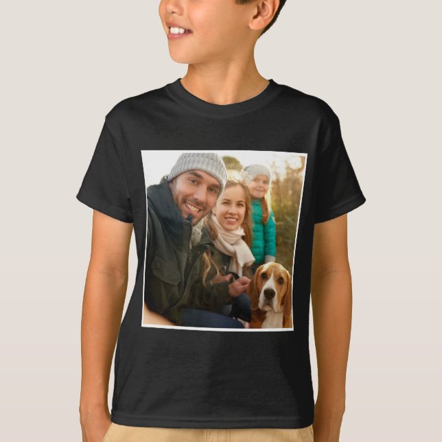 Foto Geschenk | Modernes Personalisiertes Foto T-Shirt (Vorderseite)