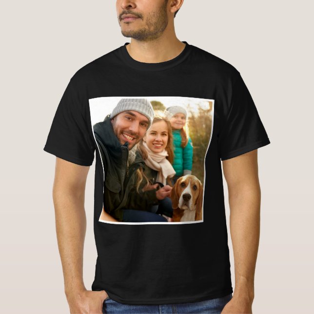 Foto Geschenk | Modernes Personalisiertes Foto T-Shirt (Vorderseite)